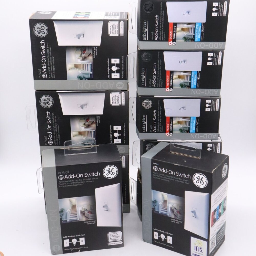 Lot of 10 GE Add-On Switch for‎ GE Z-Wave/GE Zigbee Smart Lighting Controls NEW
